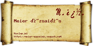 Meier Ézsaiás névjegykártya